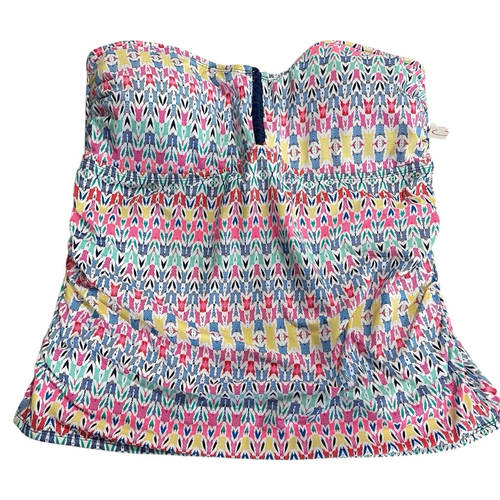 Cole of California Tankini Top 20W Detachable Strap Ruched Aqua Black Pink Red